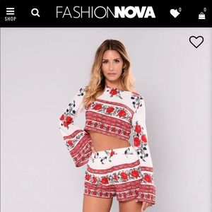 Bogota border print set from Fashion Nova